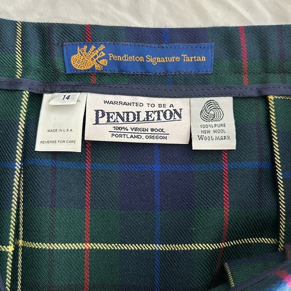 Pendleton Virgin Wool Pleated Plaid Maxi Skirt - Picture 8 of 8